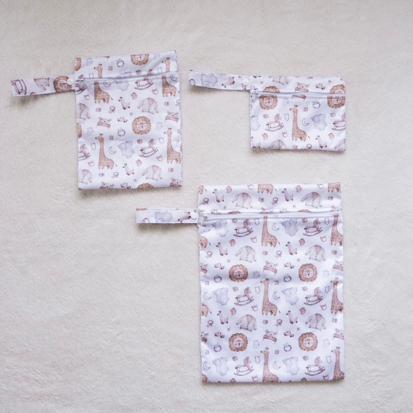 Baby Wet & Dry Diaper Bags – 3 Pack