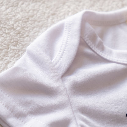 “Pack My Diapers! I’m Going Fishing With Daddy” Short Sleeve Babygrow (0–3 Months)