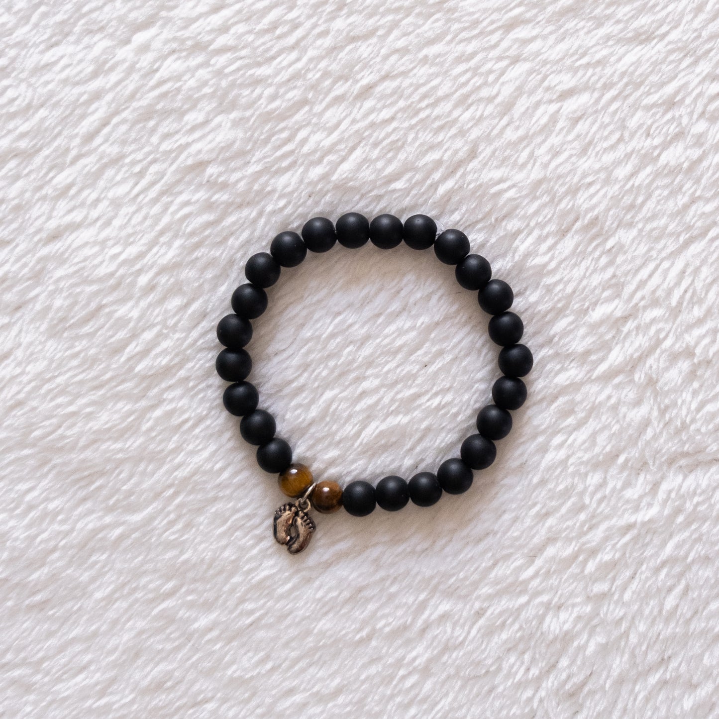 Mom & Dad Matching Footprint Bracelet Gift Set