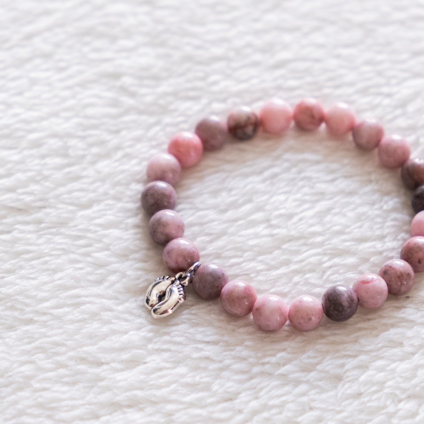 Mom & Dad Matching Footprint Bracelet Gift Set