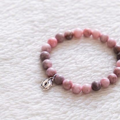 Mom & Dad Matching Footprint Bracelet Gift Set