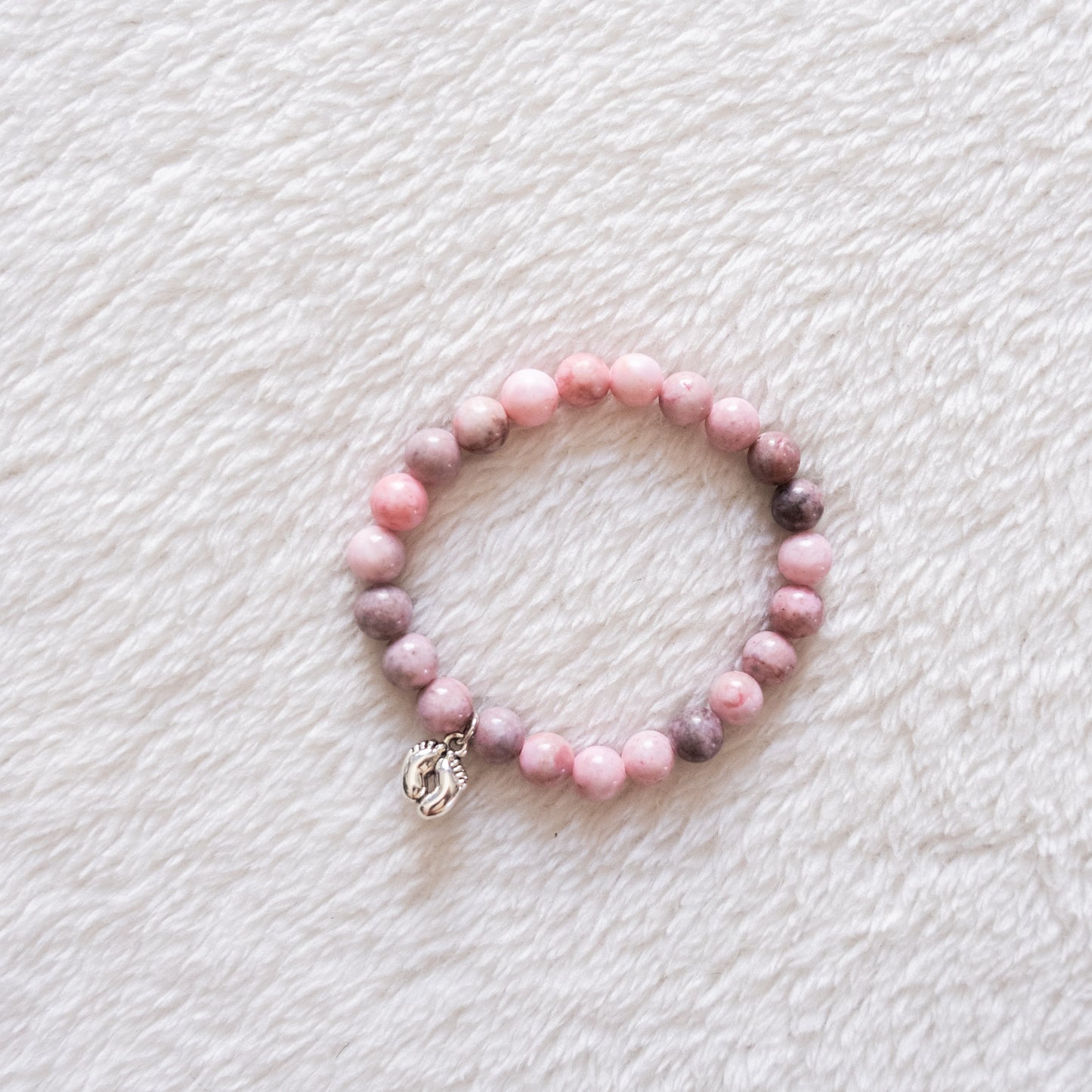 Mom & Dad Matching Footprint Bracelet Gift Set