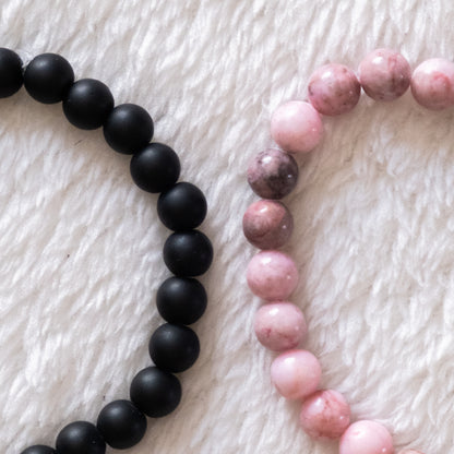 Mom & Dad Matching Footprint Bracelet Gift Set