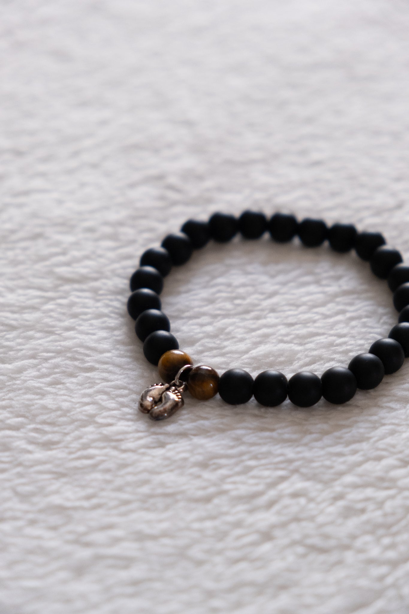 Mom & Dad Matching Footprint Bracelet Gift Set