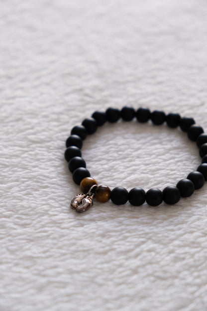 Mom & Dad Matching Footprint Bracelet Gift Set